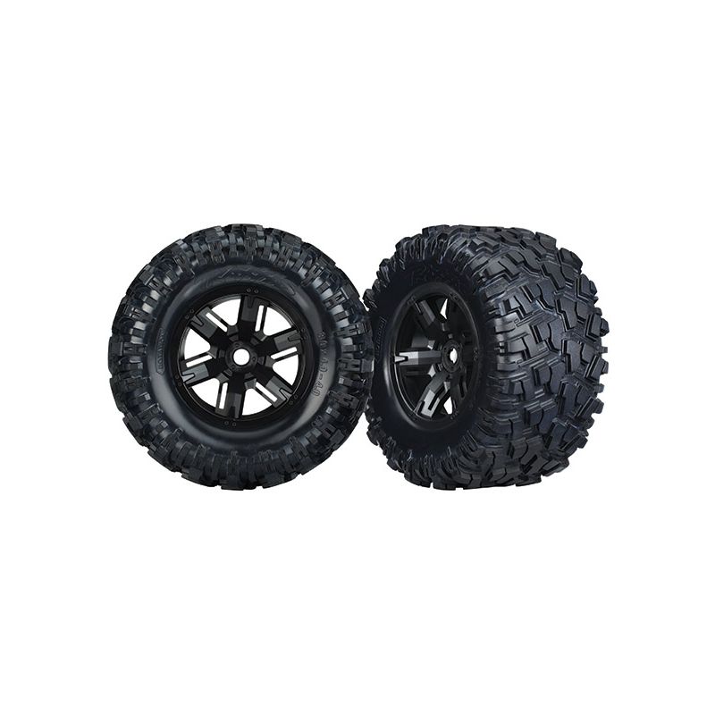 Tires/Wheels Assembled Glued X-Maxx (2)
